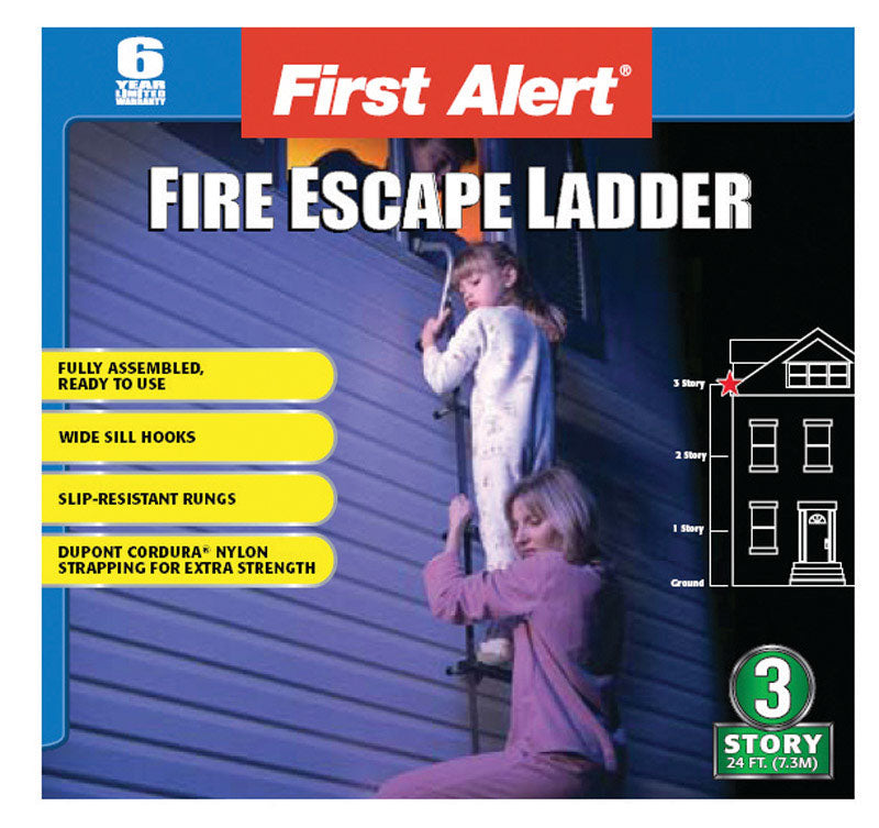 FIRST ALERT/BRK BRANDS INC, First Alert 24 ft. H Steel Fire Escape Ladder 375 lb. capacity