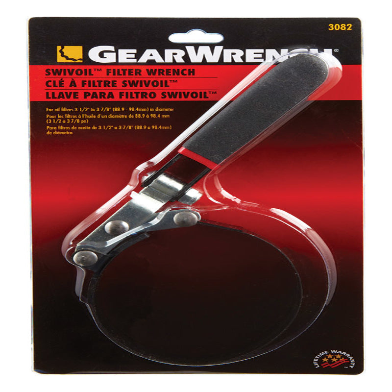 APEX TOOL GROUP INC, GearWrench Swivel Strap Oil Filter Wrench 3-7/8 in.