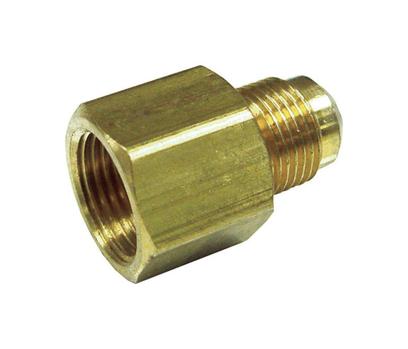 JMF COMPANY, JMF 1/2 in. Female Flare x 5/8 in. Dia. Male Flare Yellow Brass Reducing Adapter (Pack of 5)