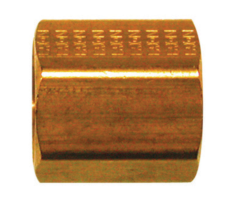 JMF COMPANY, JMF 1/4 in. Flare x 1/4 in. Dia. Flare Yellow Brass Inverted Union (Pack of 5)