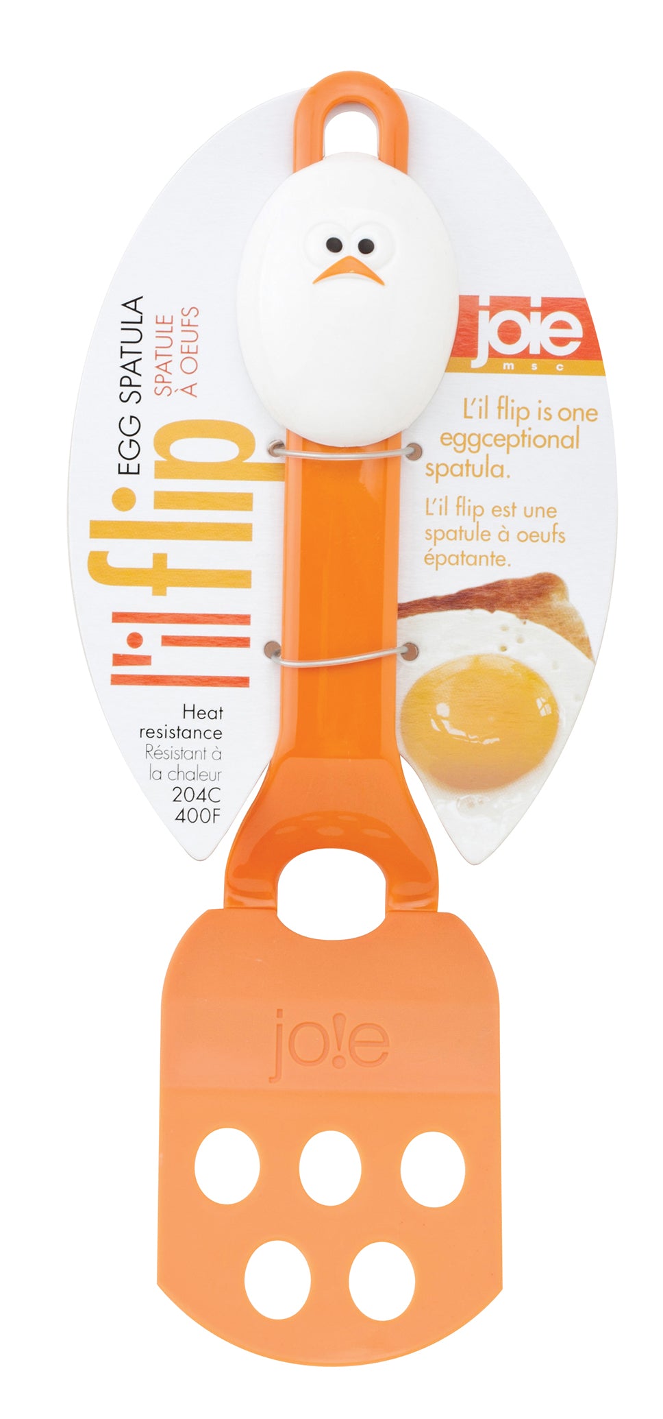 Harold Import Co., Joie 50326 8 X 2.25 X 3 Orange & White Lil' Flip Egg Spatula