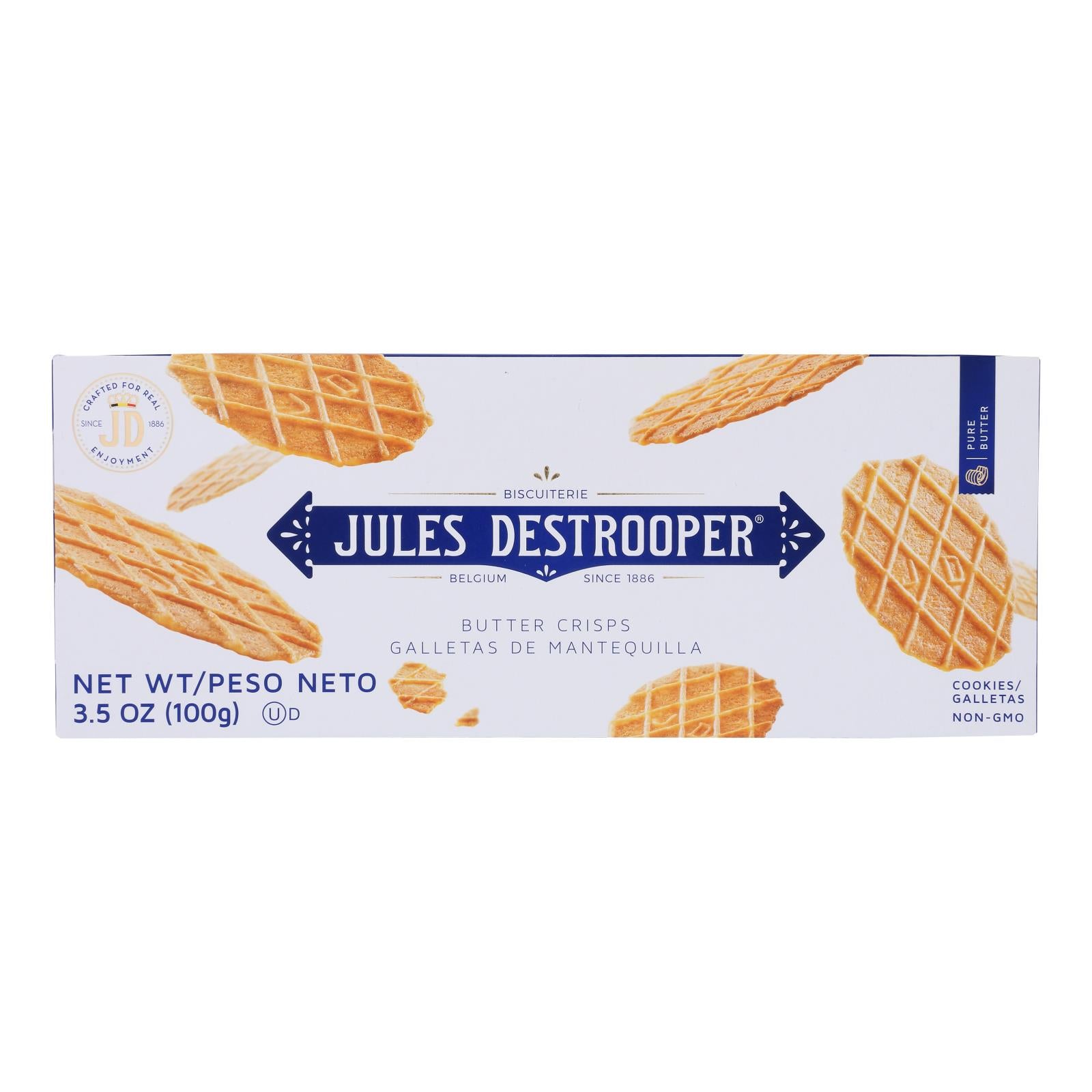 Jules Destrooper, Jules Destrooper - Cookie Butter Crisps - Case of 12-3.5 OZ (Pack of 12)