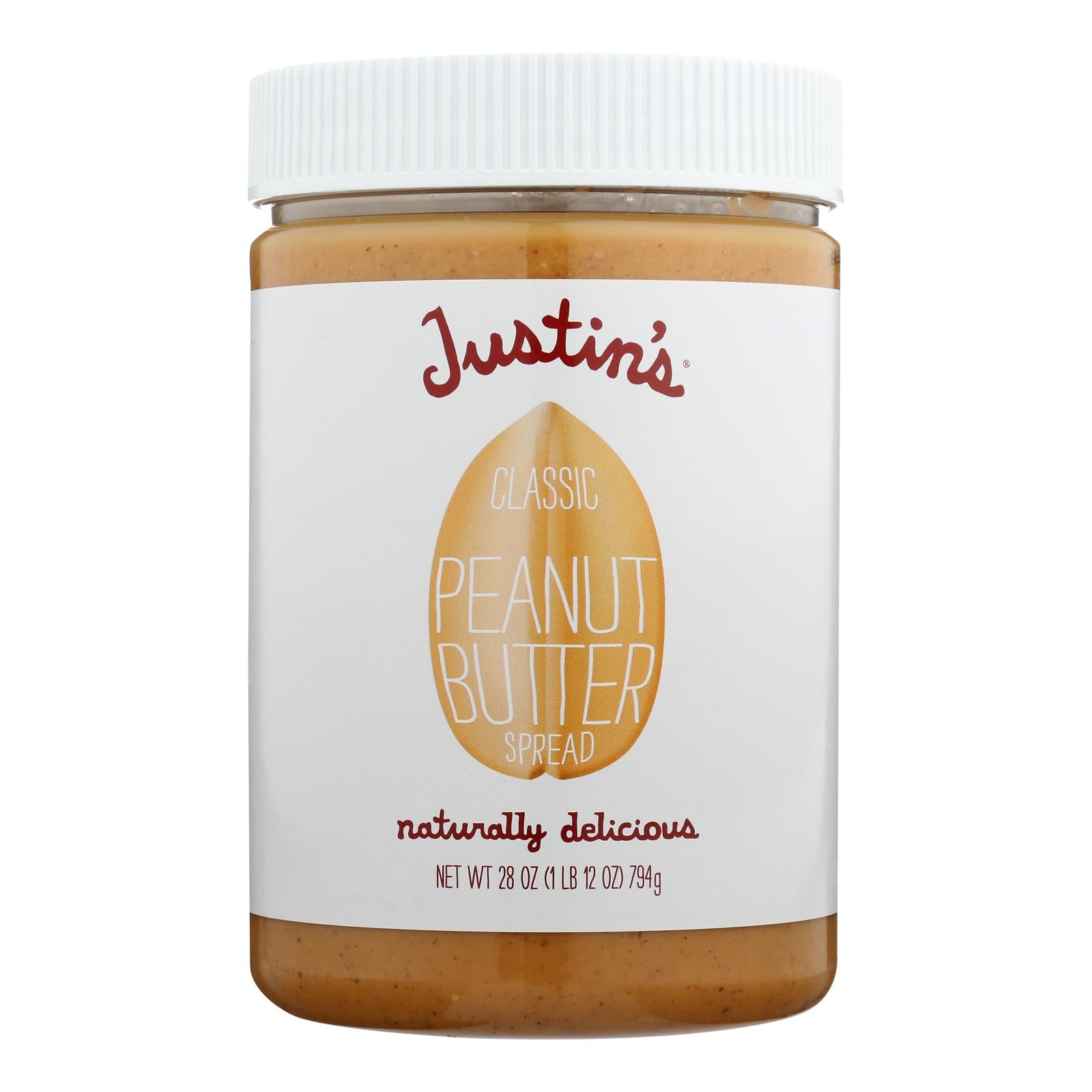 Justin'S Nut Butter, Justin's Nut Butter Peanut Butter - Classic - Case of 6 - 28 oz. (Pack of 6)
