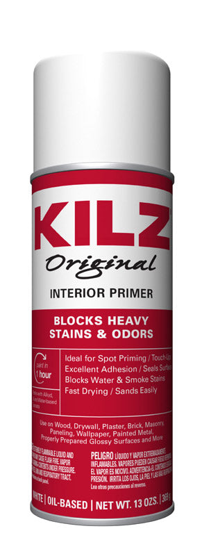 MASTERCHEM INDUSTRIES, KILZ Original White Flat Oil-Based Primer 13 oz. (Pack of 12)