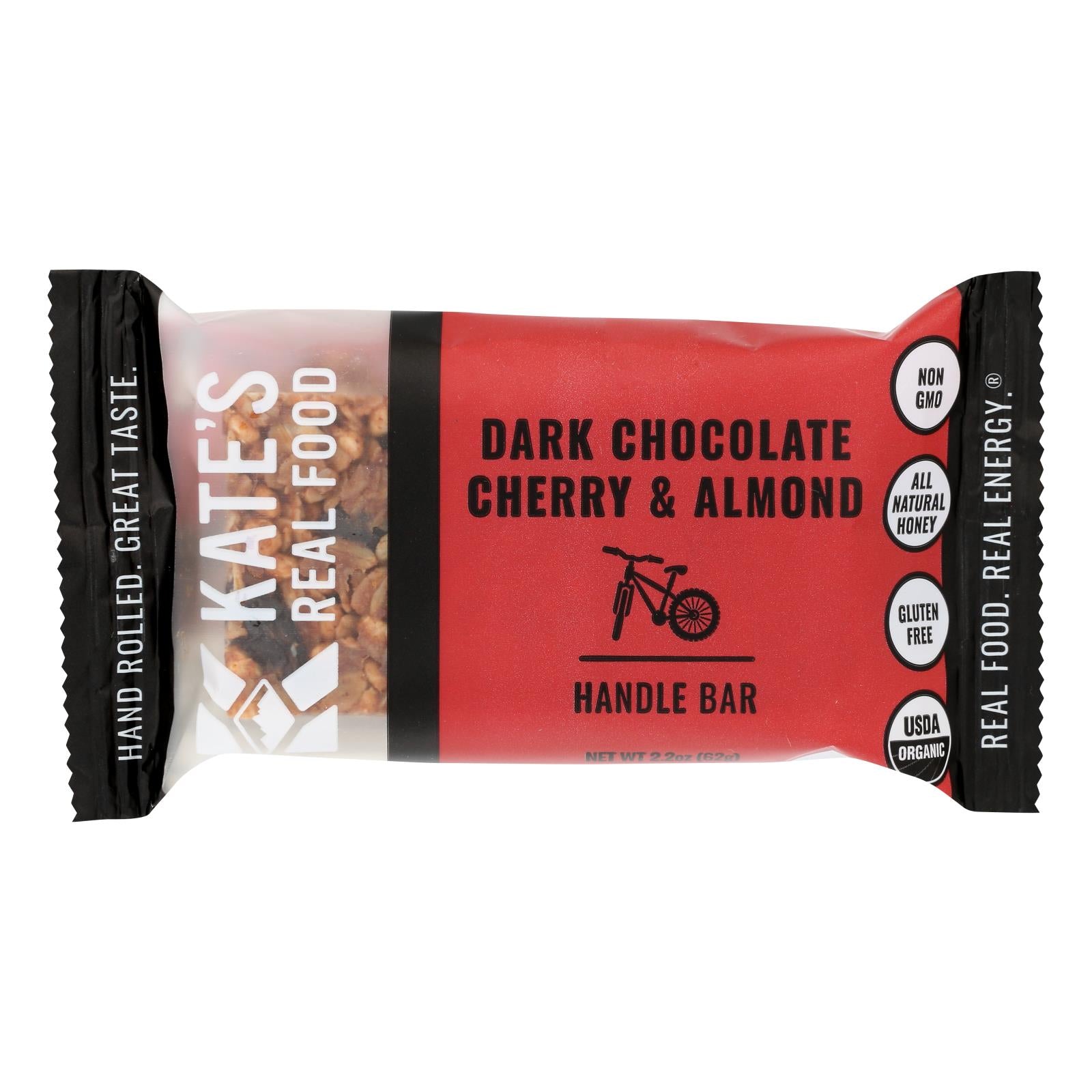 Kate'S Real Food, Kate's Real Food - Bar Hndl Dark Chy Almond - Case of 12 - 2.2 OZ (Pack of 12)