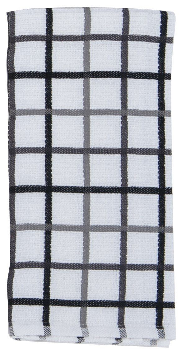 Kay Dee, Kay Dee A8772 Charcoal Windowpane Towel (Pack of 6)