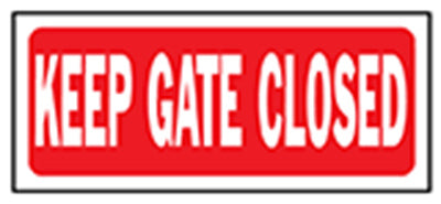 Hillman Fasteners, ""Keep Gate Closed" Sign, Polyethylene (Pack of 6)