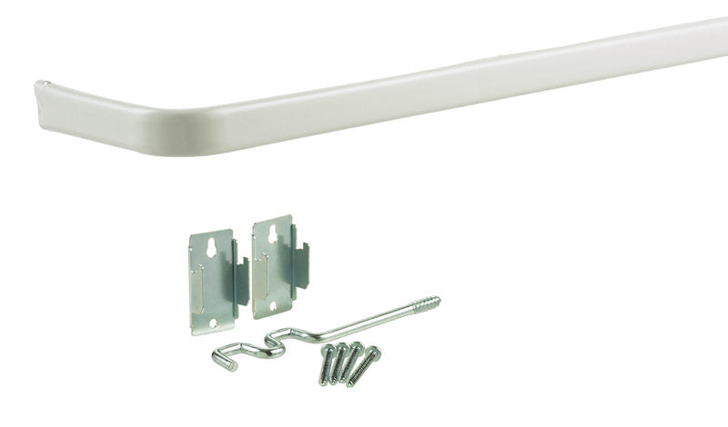 KENNEY MANUFACTURING COMPANY, Kenney Enamel White Curtain Rod 48 in. L X 86 in. L