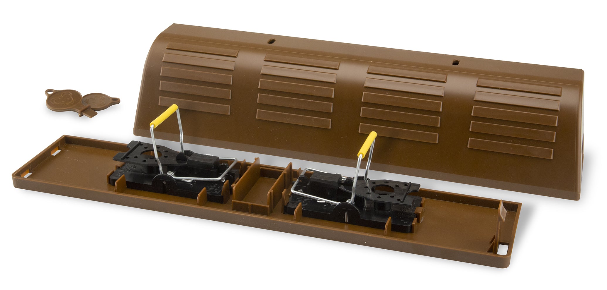 Kness Mfg Co Inc, Kness 102-0-061 15.38" Brown Snap-E® Cover With 2 Snap-E® Mousetraps