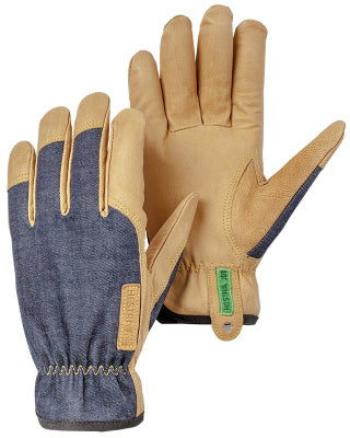 Hestra, Kobalt Leather Garden Gloves, Denim Goatskin, Women's L