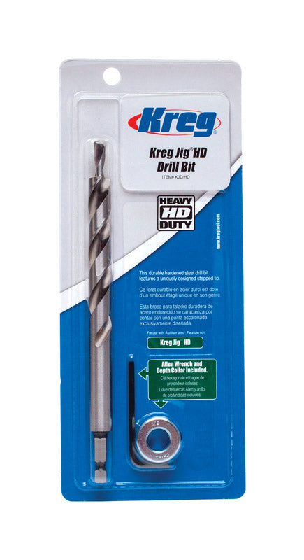 Kreg, Kreg 1/2 in. X 6 in. L High Speed Steel Heavy-Duty Drill Bit 1 pc